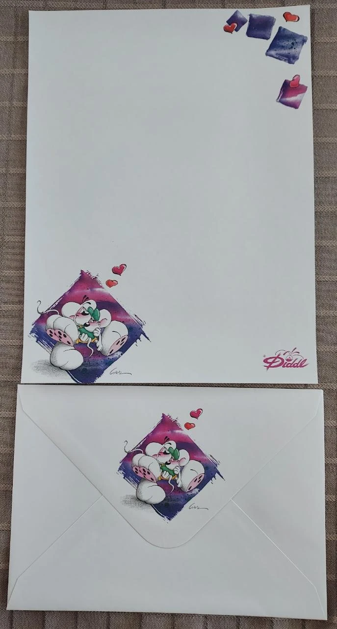 ** Diddl wit briefpapier + envelop nr 46 **